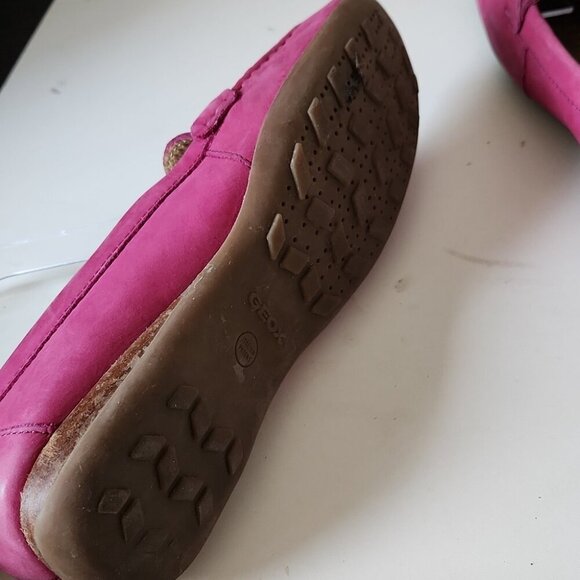 GEOX | Respira Fuchsia Pink Suede Loafers Sz 37 - Picture 7 of 7